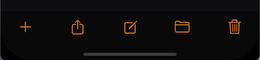 tool bar icons dark